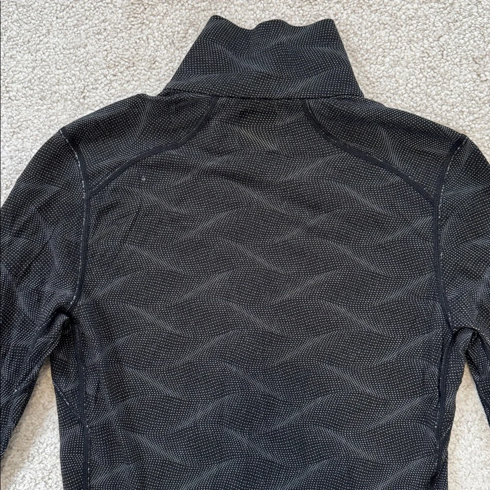 Icebreaker Merino 200 Half-Zip Long Sleeve Base Layer Shirt Black Print SzS - Picture 7 of 11